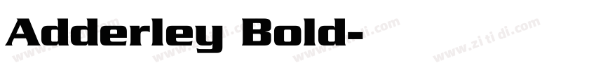 Adderley Bold字体转换